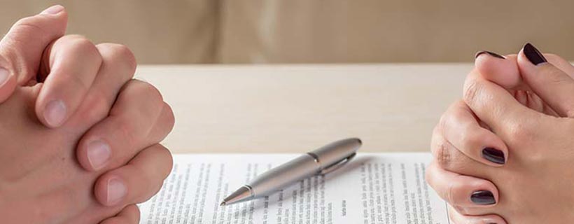 legal papers on a desk